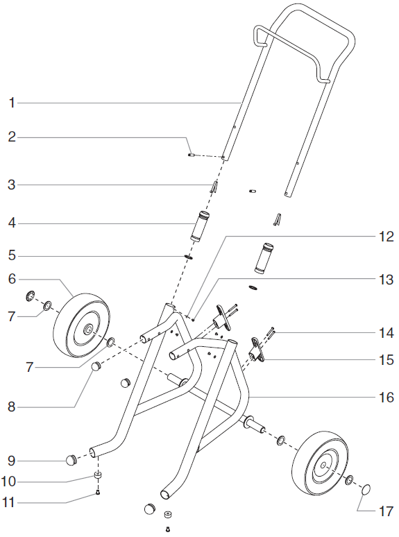 EPX2355 Upright Cart Assembly (P/N 0551124)